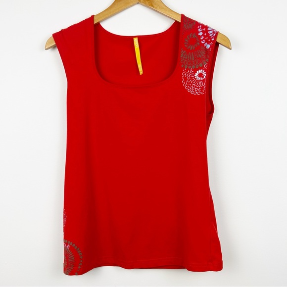 Lole Red Graphic Short Sleeve Athletic Shirt - Picture 1 of 7